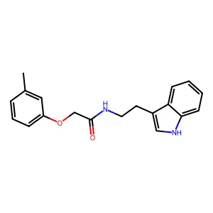 N-[2-(1H-indol-3-yl)ethyl]-2-(3-methylphenoxy)acetamide structure