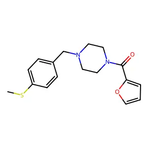 Furan-2-yl-[4-[(4-methylsulfanylphenyl)methyl]piperazin-1-yl]methanone structure