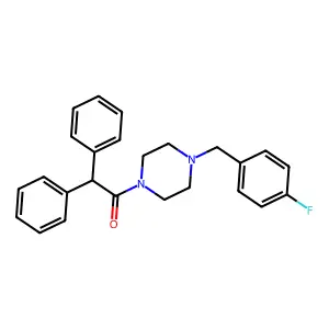 1-[4-[(4-Fluorophenyl)methyl]piperazin-1-yl]-2,2-diphenylethanone structure