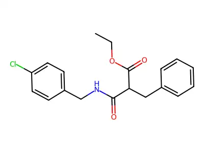 Ethyl 2-benzyl-3-[(4-chlorobenzyl)amino]-3-oxopropanoate structure