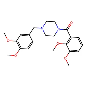 (2,3-Dimethoxyphenyl)-[4-[(3,4-dimethoxyphenyl)methyl]piperazin-1-yl]methanone structure