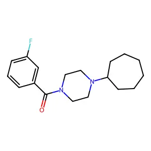 (4-Cycloheptylpiperazin-1-yl)(3-fluorophenyl)methanone structure