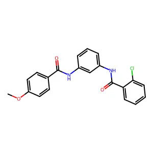2-chloro-N-[3-[(4-methoxybenzoyl)amino]phenyl]benzamide structure