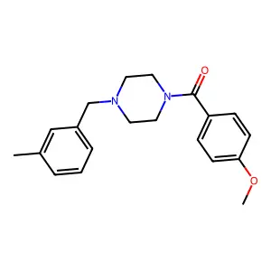 1-(4-Methoxybenzoyl)-4-(3-methylbenzyl)piperazine structure