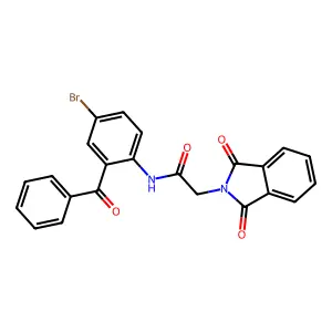 N-(2-benzoyl-4-bromophenyl)-2-(1,3-dioxoisoindolin-2-yl)acetamide structure