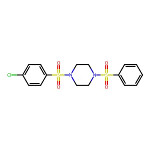 1-[(4-Chlorophenyl)sulfonyl]-4-(phenylsulfonyl)piperazine structure