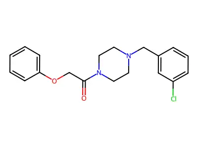 1-(3-Chlorobenzyl)-4-(phenoxyacetyl)piperazine structure