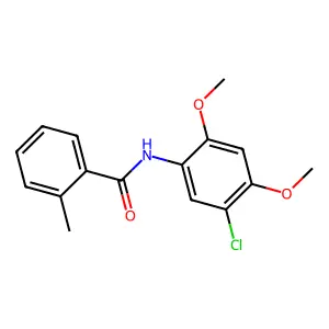 N-(5-chloro-2,4-dimethoxyphenyl)-2-methylbenzamide structure