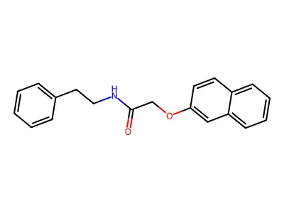 2-(naphthalen-2-yloxy)-N-(2-phenylethyl)acetamide structure
