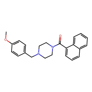 4-[(4-Methoxyphenyl)methyl]piperazinyl naphthyl ketone structure