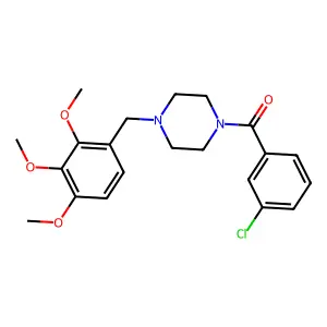 (3-Chlorophenyl)-[4-[(2,3,4-trimethoxyphenyl)methyl]piperazin-1-yl]methanone structure