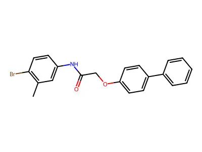 N-(4-bromo-3-methylphenyl)-2-(4-phenylphenoxy)acetamide structure