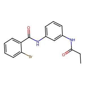 2-bromo-N-[3-(propanoylamino)phenyl]benzamide structure