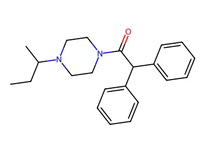 1-Sec-butyl-4-(diphenylacetyl)piperazine structure