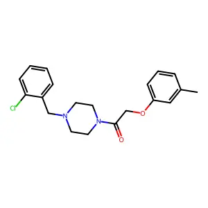 1-[4-[(2-Chlorophenyl)methyl]piperazin-1-yl]-2-(3-methylphenoxy)ethanone structure