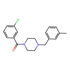 (3-Chlorophenyl)-[4-[(3-methylphenyl)methyl]piperazin-1-yl]methanone structure