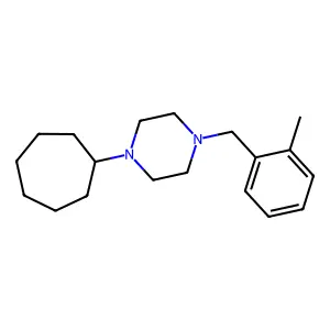 1-Cycloheptyl-4-[(2-methylphenyl)methyl]piperazine structure
