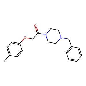 1-(4-Benzylpiperazin-1-yl)-2-(4-methylphenoxy)ethanone structure