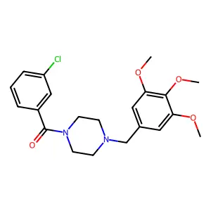 (3-Chlorophenyl)-[4-[(3,4,5-trimethoxyphenyl)methyl]piperazin-1-yl]methanone structure