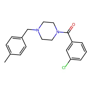 (3-Chlorophenyl)-[4-[(4-methylphenyl)methyl]piperazin-1-yl]methanone structure