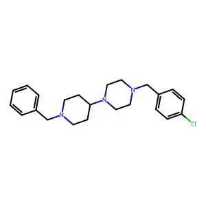 1-(1-Benzylpiperidin-4-yl)-4-[(4-chlorophenyl)methyl]piperazine structure