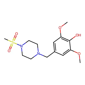 2,6-Dimethoxy-4-[(4-methylsulfonylpiperazin-1-yl)methyl]phenol structure