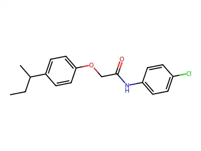 2-[4-(butan-2-yl)phenoxy]-N-(4-chlorophenyl)acetamide structure
