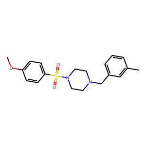 1-(4-Methoxyphenyl)sulfonyl-4-[(3-methylphenyl)methyl]piperazine structure
