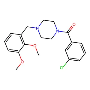 (3-Chlorophenyl)-[4-[(2,3-dimethoxyphenyl)methyl]piperazin-1-yl]methanone structure