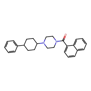 Naphthalen-1-yl-[4-(4-phenylcyclohexyl)piperazin-1-yl]methanone structure