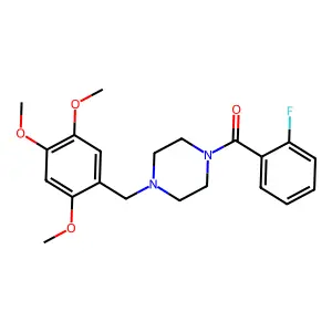 (2-Fluorophenyl)-[4-[(2,4,5-trimethoxyphenyl)methyl]piperazin-1-yl]methanone structure
