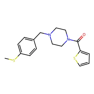 [4-[(4-Methylsulfanylphenyl)methyl]piperazin-1-yl]-thiophen-2-ylmethanone structure
