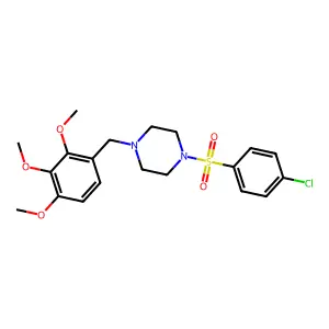 1-[(4-Chlorophenyl)sulfonyl]-4-(2,3,4-trimethoxybenzyl)piperazine structure