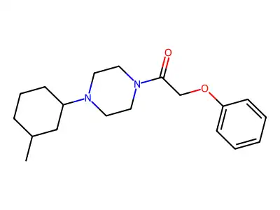 1-[4-(3-Methylcyclohexyl)piperazin-1-yl]-2-phenoxyethanone structure