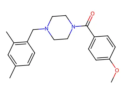 [4-[(2,4-Dimethylphenyl)methyl]piperazin-1-yl]-(4-methoxyphenyl)methanone structure