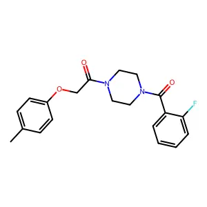 1-[4-(2-Fluorobenzoyl)piperazin-1-yl]-2-(4-methylphenoxy)ethanone structure