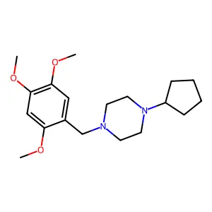 1-Cyclopentyl-4-(2,4,5-trimethoxybenzyl)piperazine structure