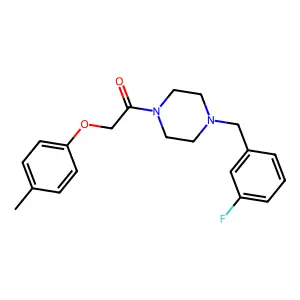 1-[4-[(3-Fluorophenyl)methyl]piperazin-1-yl]-2-(4-methylphenoxy)ethanone structure
