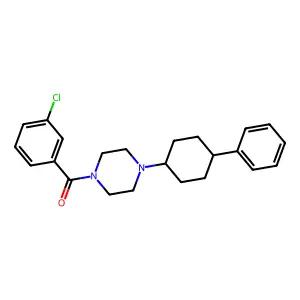 (3-Chlorophenyl)-[4-(4-phenylcyclohexyl)piperazin-1-yl]methanone structure