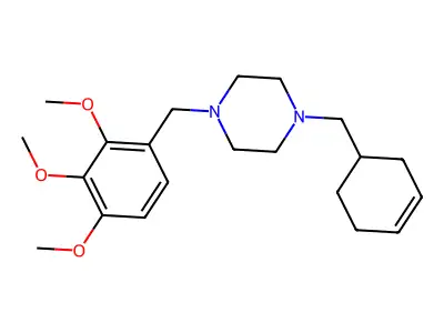1-(Cyclohex-3-en-1-ylmethyl)-4-[(2,3,4-trimethoxyphenyl)methyl]piperazine structure