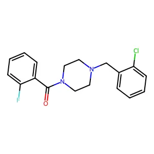 [4-[(2-Chlorophenyl)methyl]piperazin-1-yl]-(2-fluorophenyl)methanone structure