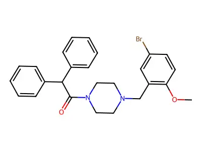 1-[4-[(5-Bromo-2-methoxyphenyl)methyl]piperazin-1-yl]-2,2-diphenylethanone structure