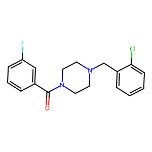 [4-[(2-Chlorophenyl)methyl]piperazin-1-yl]-(3-fluorophenyl)methanone structure