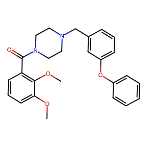 (2,3-Dimethoxyphenyl)[4-(3-phenoxybenzyl)piperazin-1-yl]methanone structure
