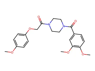 1-[4-(3,4-Dimethoxybenzoyl)piperazin-1-yl]-2-(4-methoxyphenoxy)ethanone structure