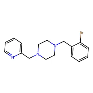 1-[(2-Bromophenyl)methyl]-4-(pyridin-2-ylmethyl)piperazine structure