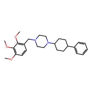 1-(4-Phenylcyclohexyl)-4-(2,3,4-trimethoxybenzyl)piperazine structure
