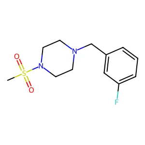 1-[(3-Fluorophenyl)methyl]-4-methylsulfonylpiperazine structure