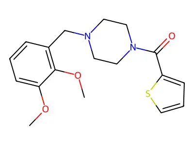 [4-[(2,3-Dimethoxyphenyl)methyl]piperazin-1-yl]-thiophen-2-ylmethanone structure