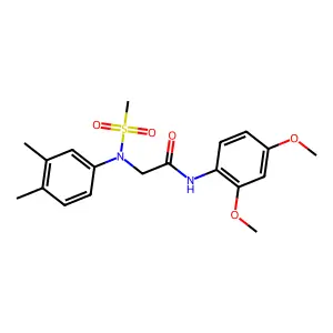 N-(2,4-dimethoxyphenyl)-2-(3,4-dimethyl-N-methylsulfonylanilino)acetamide structure